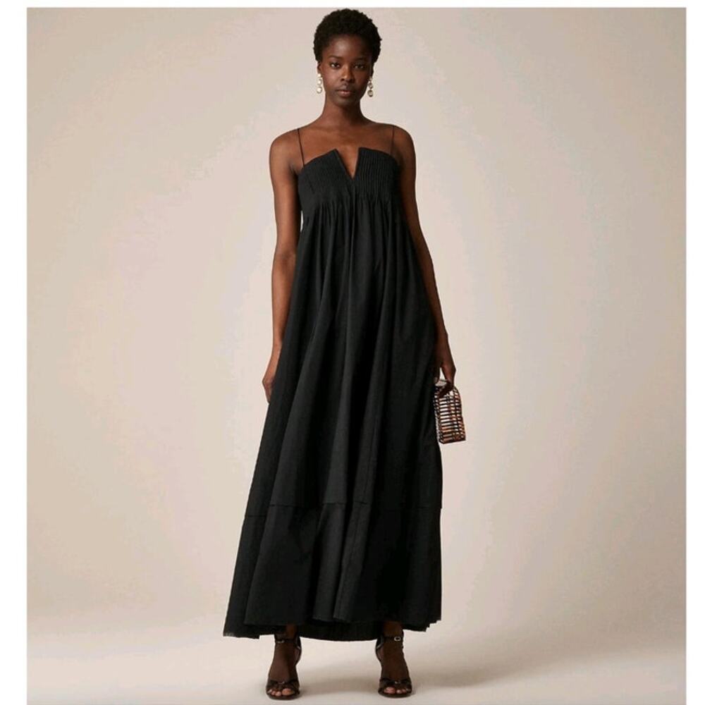 NWT J. Crew Collection Strapless Notched Maxi Formal Gown Dress Black 8